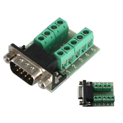 DB9 Male Screw Terminal to RS232 RS485 Conversion Board without cover