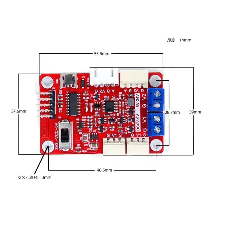 FE-URT-1 Multi Function Serial Port Signal Converter USB/UART to SMS Servo (RS485) & SCS Servo(TTL)