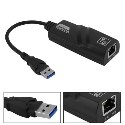 USB 3.0 to 10/100/1000 Mbps Gigabit RJ45 Ethernet LAN Network Adapter For PC Mac