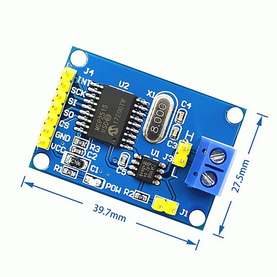 MCP2515 CAN Module TJA1050 Receiver SPI 51 Single Chip Program Routine Arduino