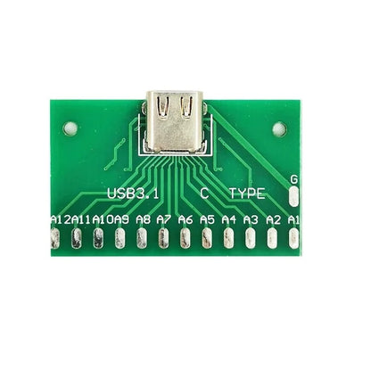 USB 3.1 Female Socket Type C Connector 24 Pins Breakout PCB Board