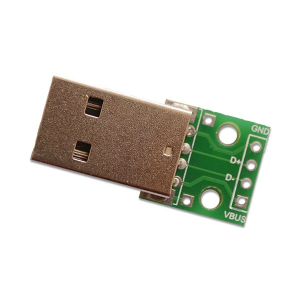 USB Male to 2.54mm Breakout Board with Direct 4P Adapter Board