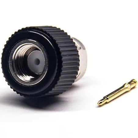 50 Ohm Male SMA Connector Black Plastic Shell Solder Type