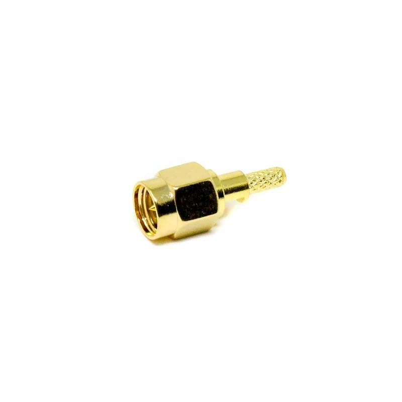 SMA Male Crimp Connector 180 Degree Plug Coaxial RF Connector