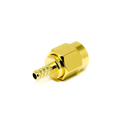 SMA Male Gold Plated Straight Plug Connector Crimp Type for Cables