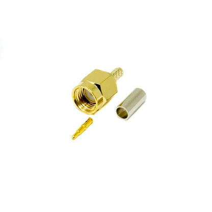 SMA Male Gold Plated Straight Plug Connector Crimp Type for Cables