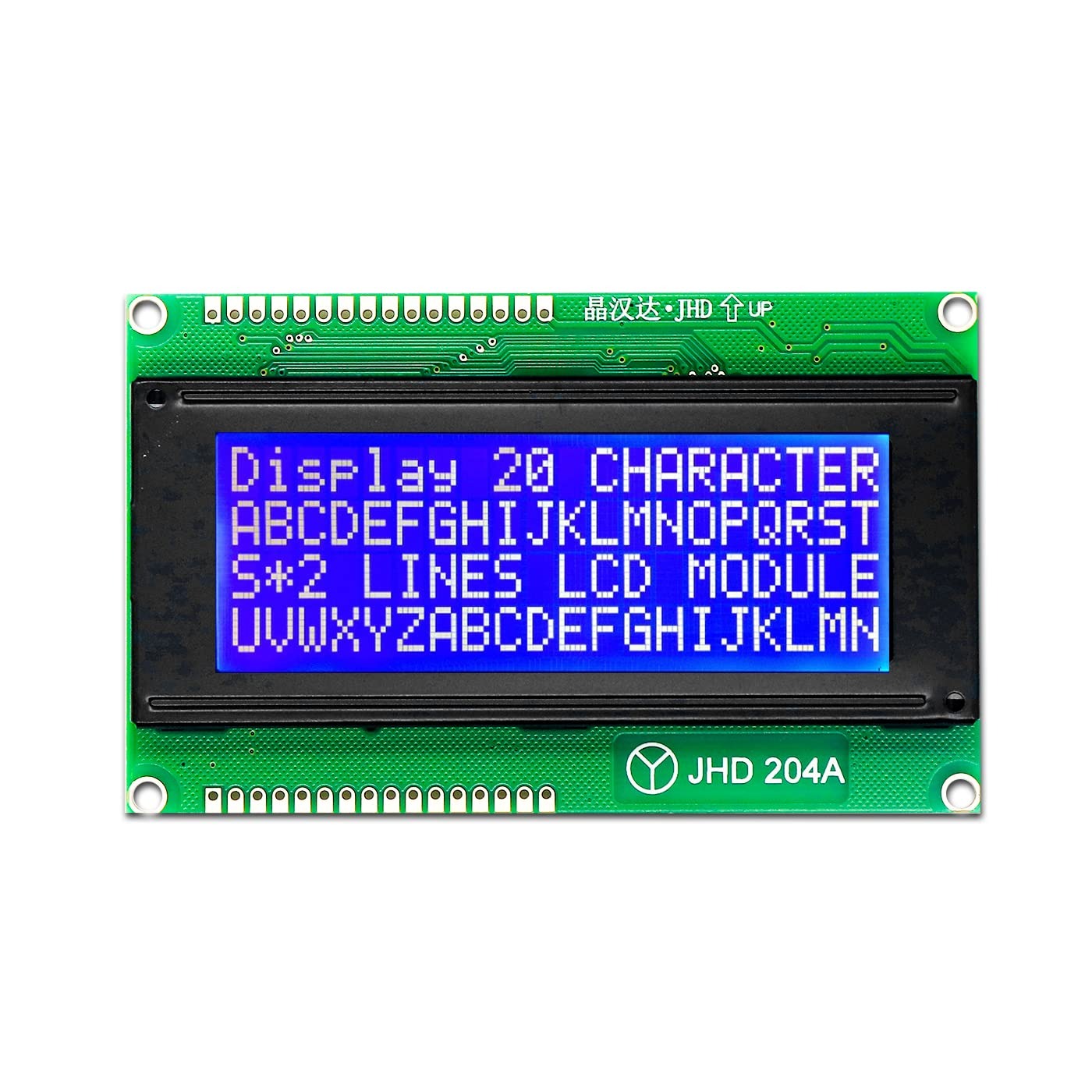 20X4 Alphanumeric LCD Display with Blue Backlight