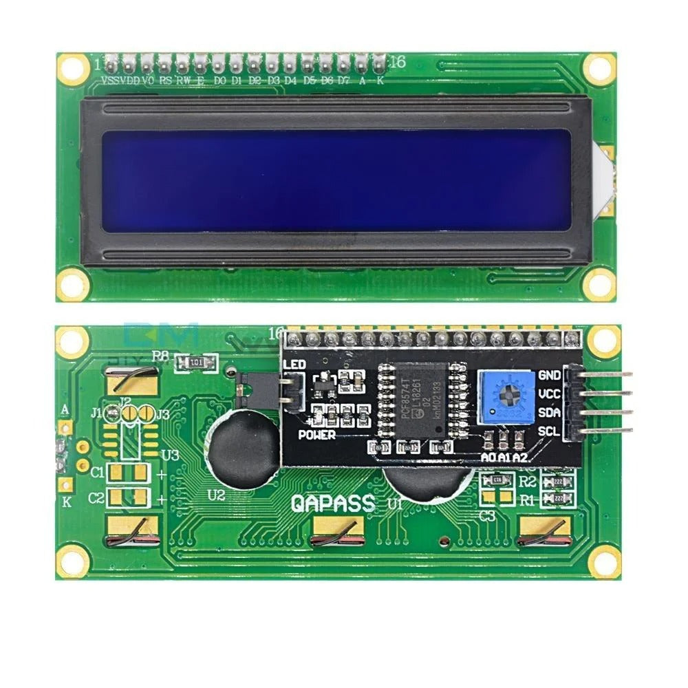 16X2 LCD Display with IIC/I2C interface – Blue