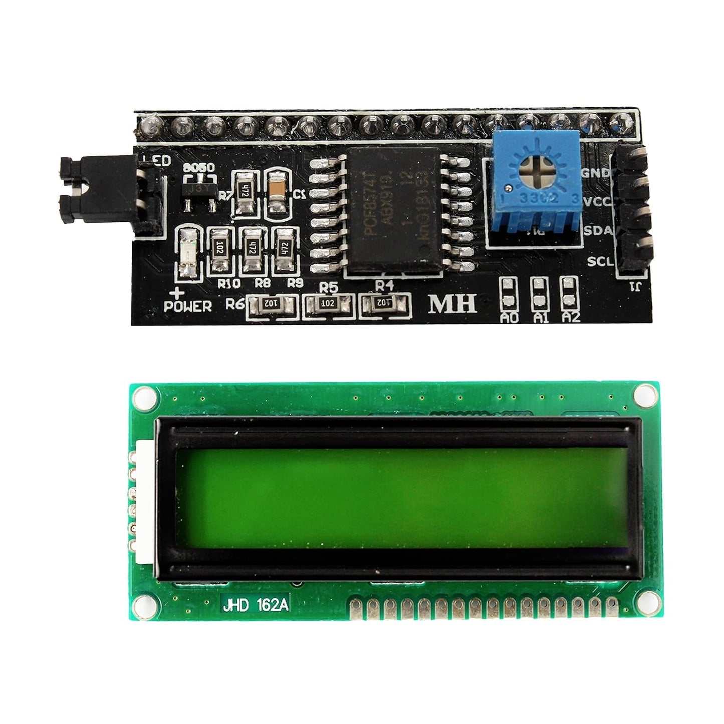 16X2 LCD Display with IIC/I2C interface – Blue