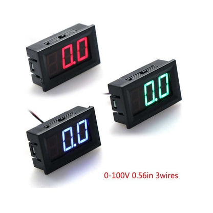 0.56 inch 0-100V Three Wire LED Display Digital DC Voltmeter-Red