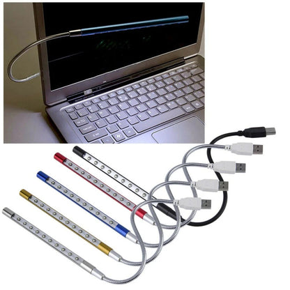 Mini Portable Flexible 10 LED USB Light Reading Lamp for Power Bank Notebook Laptop Computer Desktop PC