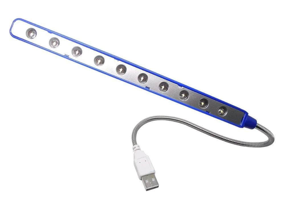 Mini Portable Flexible 10 LED USB Light Reading Lamp for Power Bank Notebook Laptop Computer Desktop PC