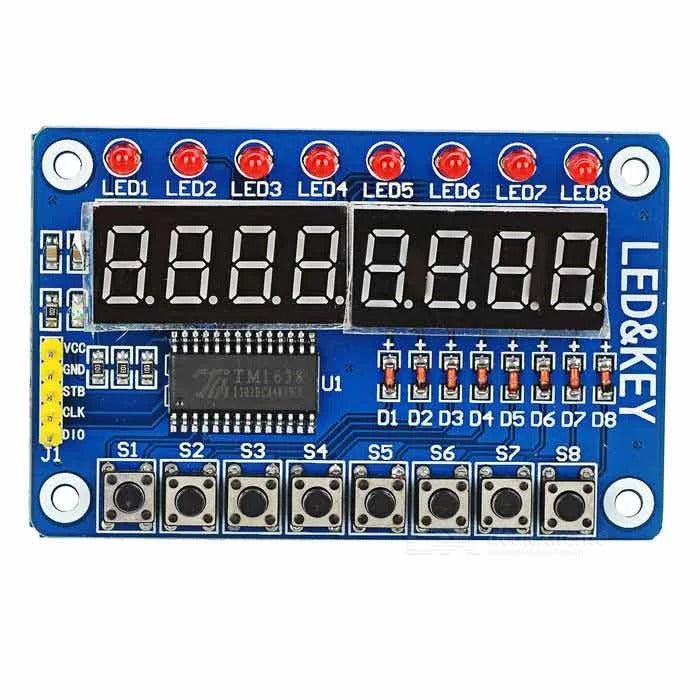 TM1638 8 Bits Button Digital LED Display Module