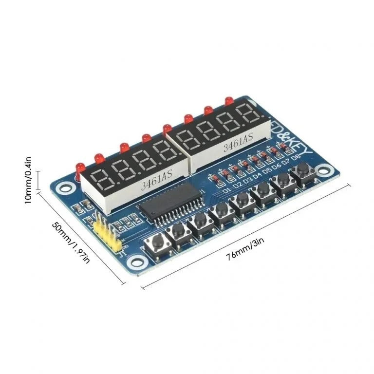 TM1638 8 Bits Button Digital LED Display Module