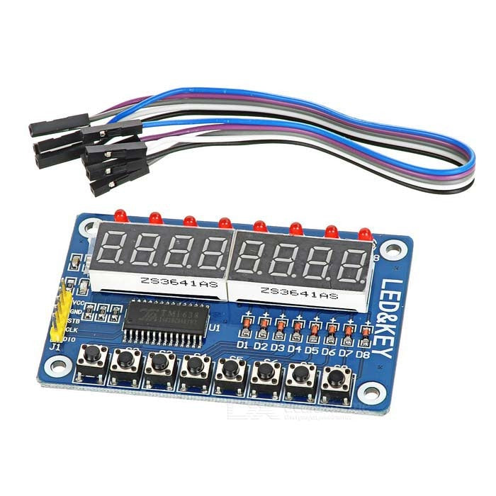 TM1638 8 Bits Button Digital LED Display Module