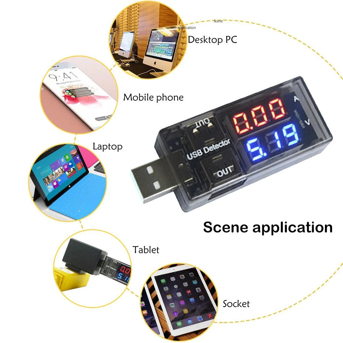 USB Current Voltage Ammeter Tester