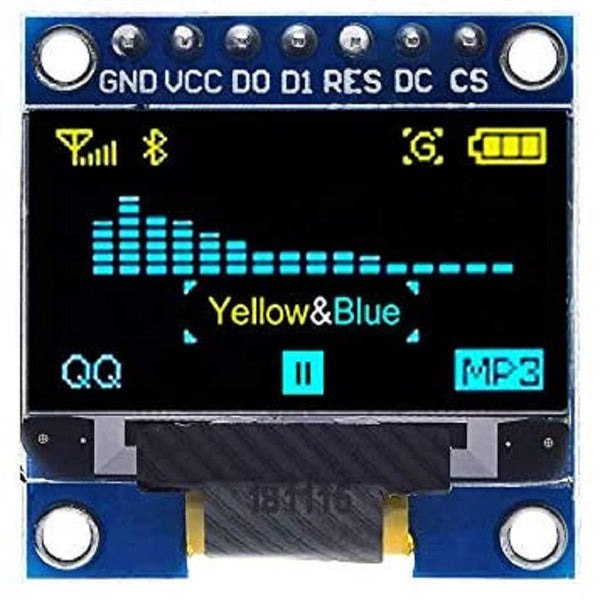 0.96 inch OLED Display Module Blue SPI/I2C 128 - 64 – 7 Pin