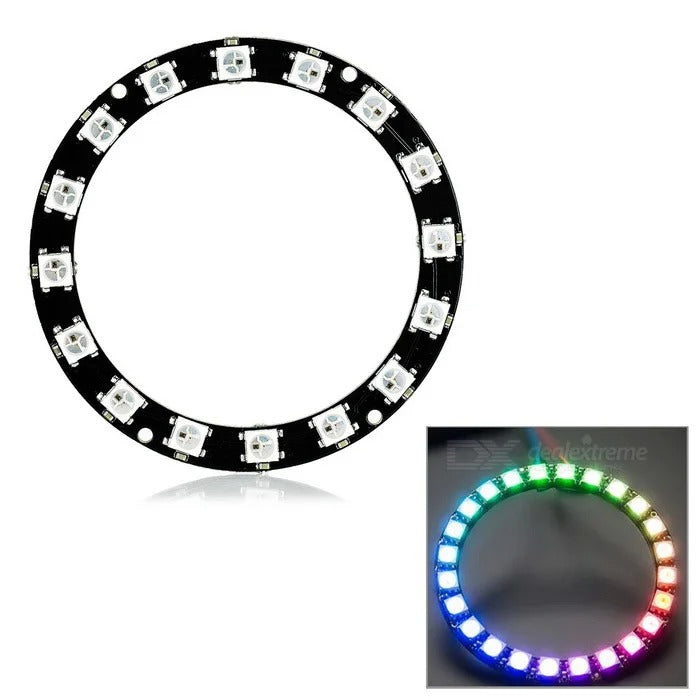 16 Bit WS2812B 5050 RGB LED Built-in Full Color Driving Lights Circular Development Board