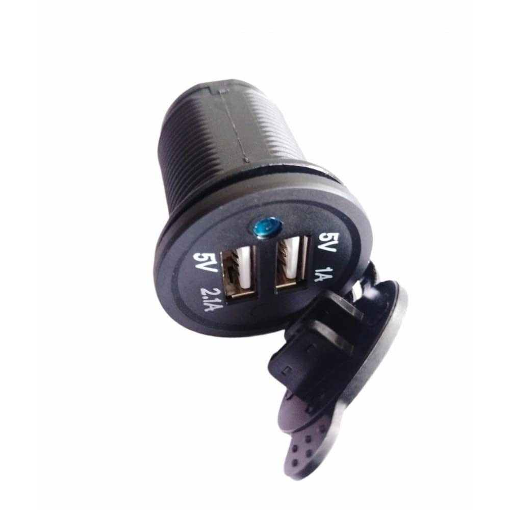 5V 2.1A Waterproof Dual USB Charging Mobile Phone Charger for Car Boat Marine Motorcycle