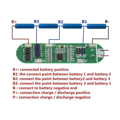 4S 10A 18650 BMS Charger Li-ion Lithium Battery Protection Board