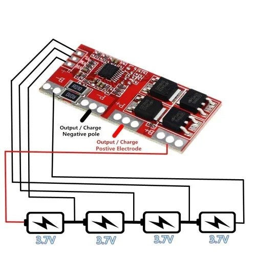 4S High Current up to 30A Lithium Battery Protection Board four Series of 14.8V 16.8V