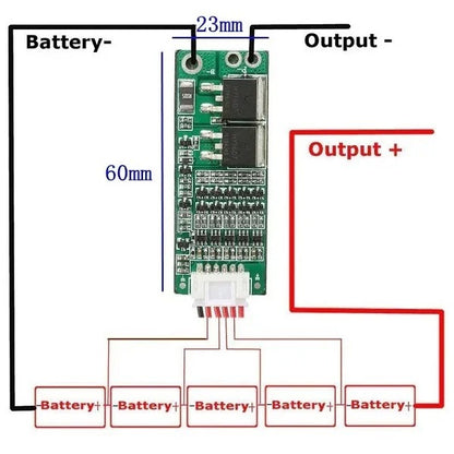 5S 15A 18650 Li-ion Lithium Battery BMS Charger Protection Board for 18V 21V Battery