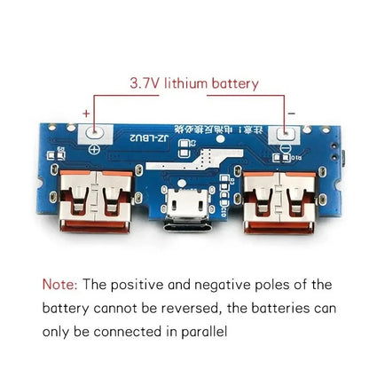 Dual USB 5V 2.4A Micro/Type-C USB LED Mobile Power Bank 18650 Charging Module