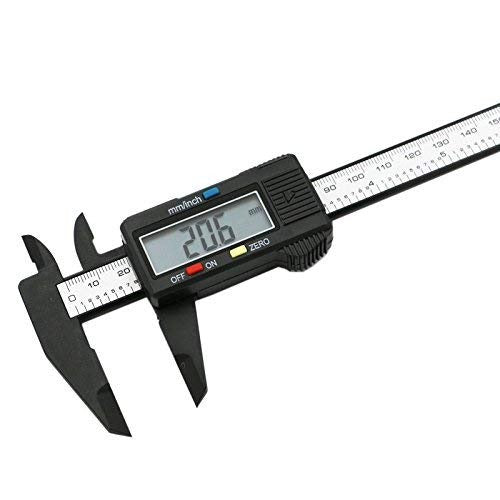 150mm/6 Inch LCD Digital Electronic Carbon Fiber Vernier Caliper Gauge Micrometer