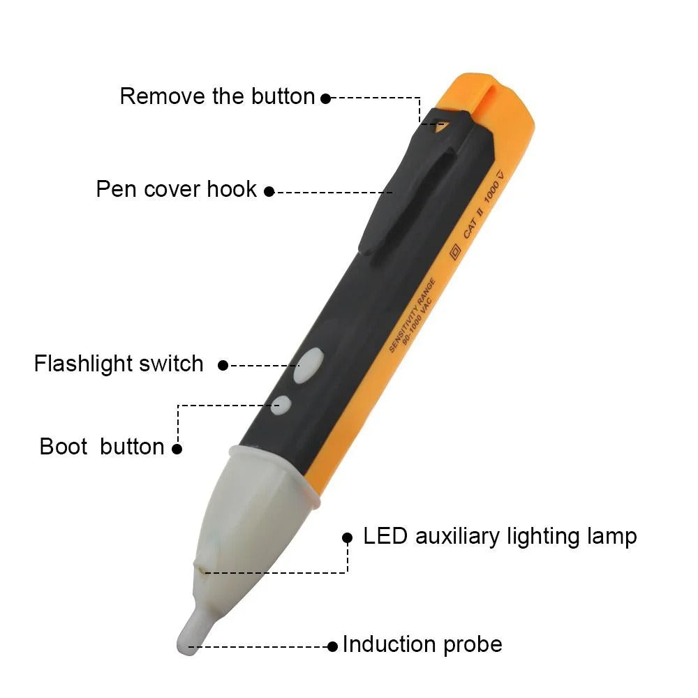 Yellow 1AC-D Non-Contact Test Pen Electric 90-1000V