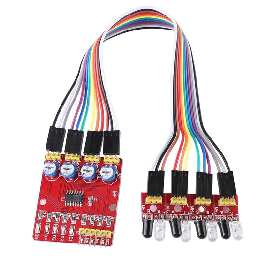 4-Channel Infrared IR Line Follower 4 Way Transmission Line Sensor Arduino