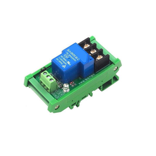 1-Channel 30A Relay Module with Optocoupler, 12V Isolation, High/Low Trigger (with Guide Rail)