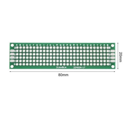 2x8 cm Single-Sided PCB Prototype Board - 2.54mm Hole Pitch