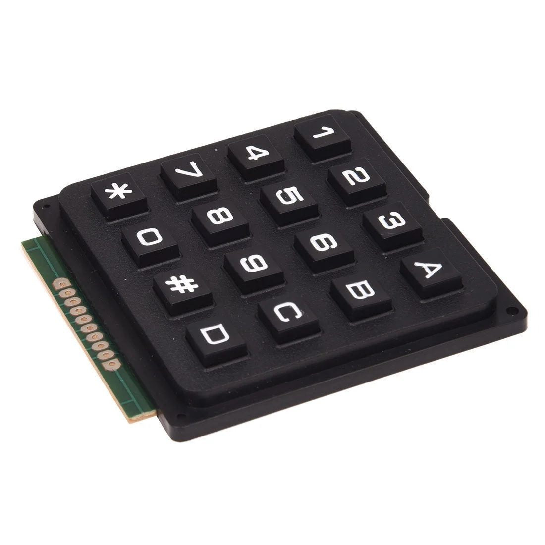 Black Telephone-Style 4x4 Matrix Keyboard Keypad