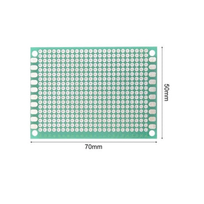 Single-Sided Universal PCB Prototype Board, 5x7 cm, 2.54mm Hole Pitch