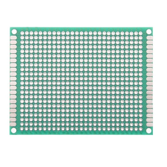 Single-Sided Universal PCB Prototype Board, 6x8 cm, 2.54mm Hole Pitch