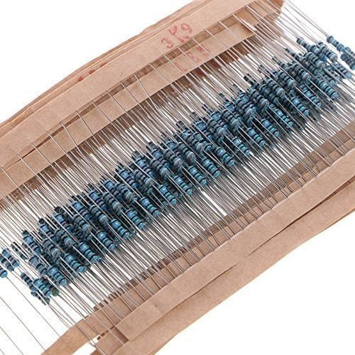 600 Pcs Assorted Kit: 1/4W 1% Metal Film Resistors - 30 Kinds