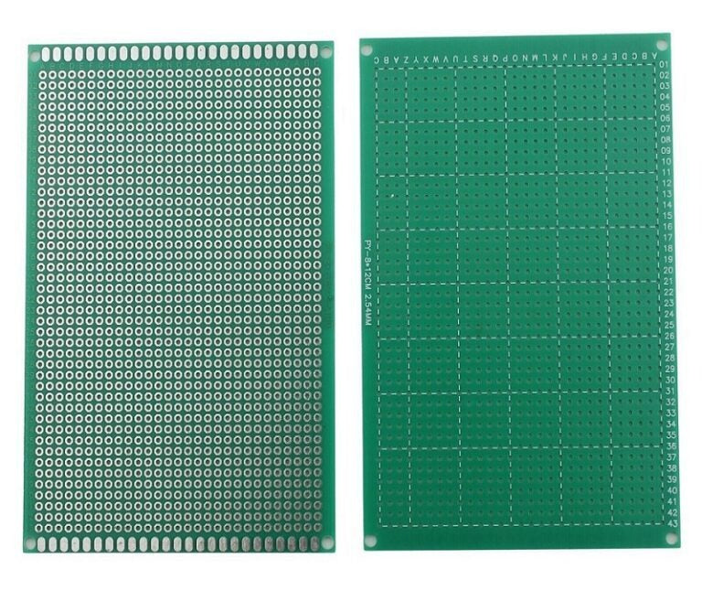 Single-Sided Universal PCB Prototype Board, 8x12 cm, 2.54mm Hole Pitch