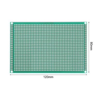 Single-Sided Universal PCB Prototype Board, 8x12 cm, 2.54mm Hole Pitch