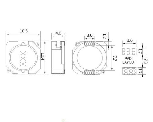 CDRH104R Power Inductor - 4.7uH