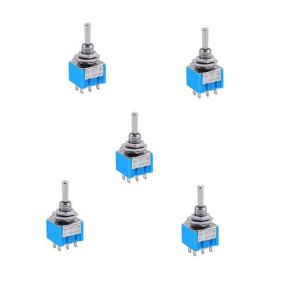 Mini MTS-203 Toggle Switch, 6-Pin DPDT, 6A 125VAC