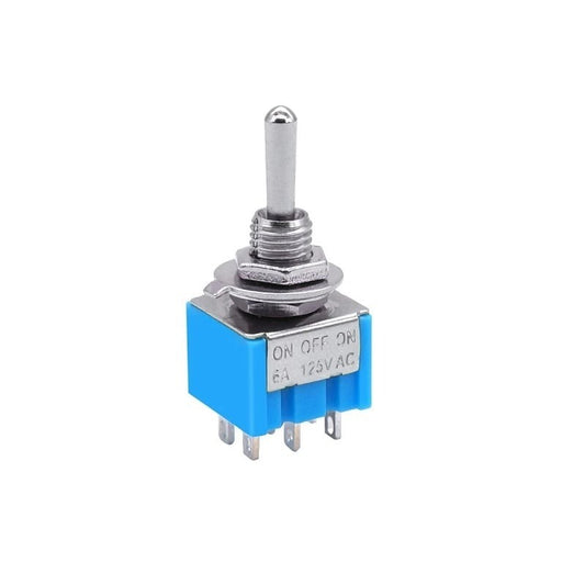 Mini MTS-203 Toggle Switch, 6-Pin DPDT, 6A 125VAC