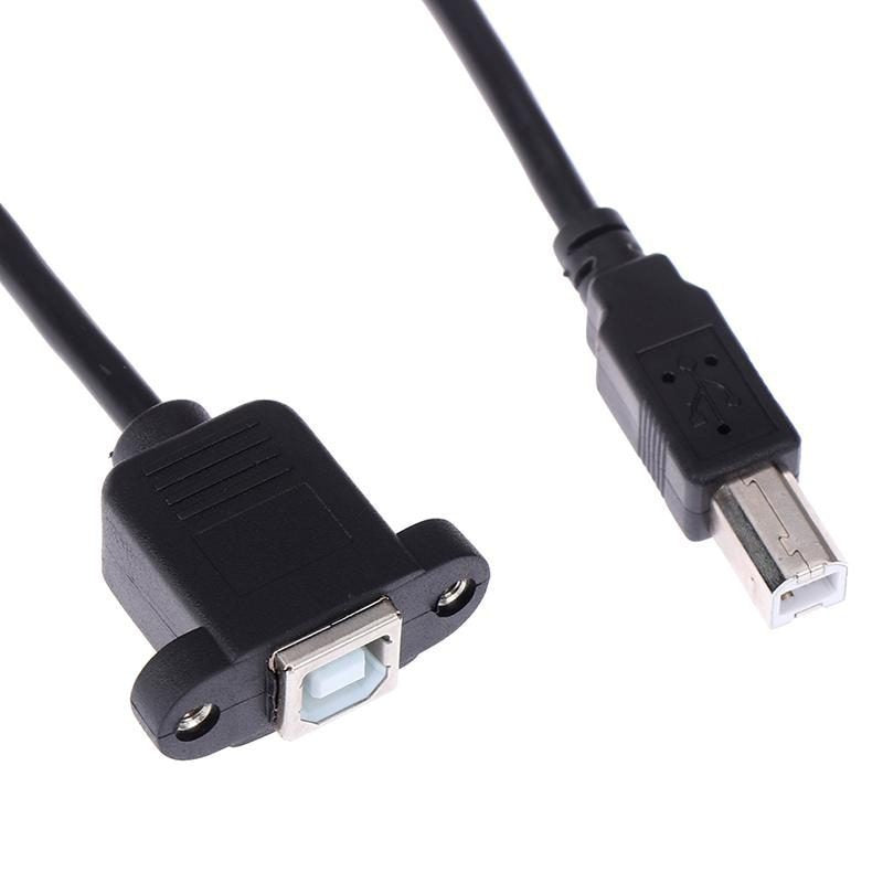 30cm USB 2.0 Type B Male to Type B Female Printer Extension Cable with Panel Mount