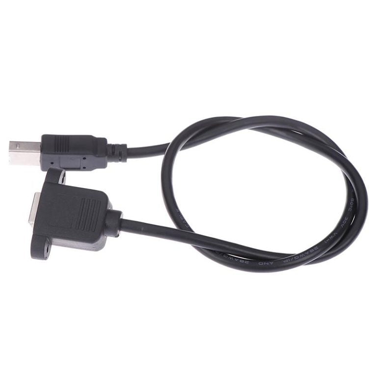 30cm USB 2.0 Type B Male to Type B Female Printer Extension Cable with Panel Mount