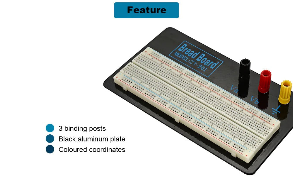 ZY-201 830-Point Solderless Breadboard