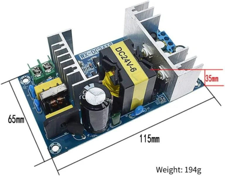 24V 6A-9A Step Down Power Supply Module - 150W AC-DC Buck Converter (100V-240V)