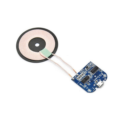 Wireless Phone Charging Transmitter PCBA Circuit Board: Qi Standard Micro USB Input, DC 5V with Coil