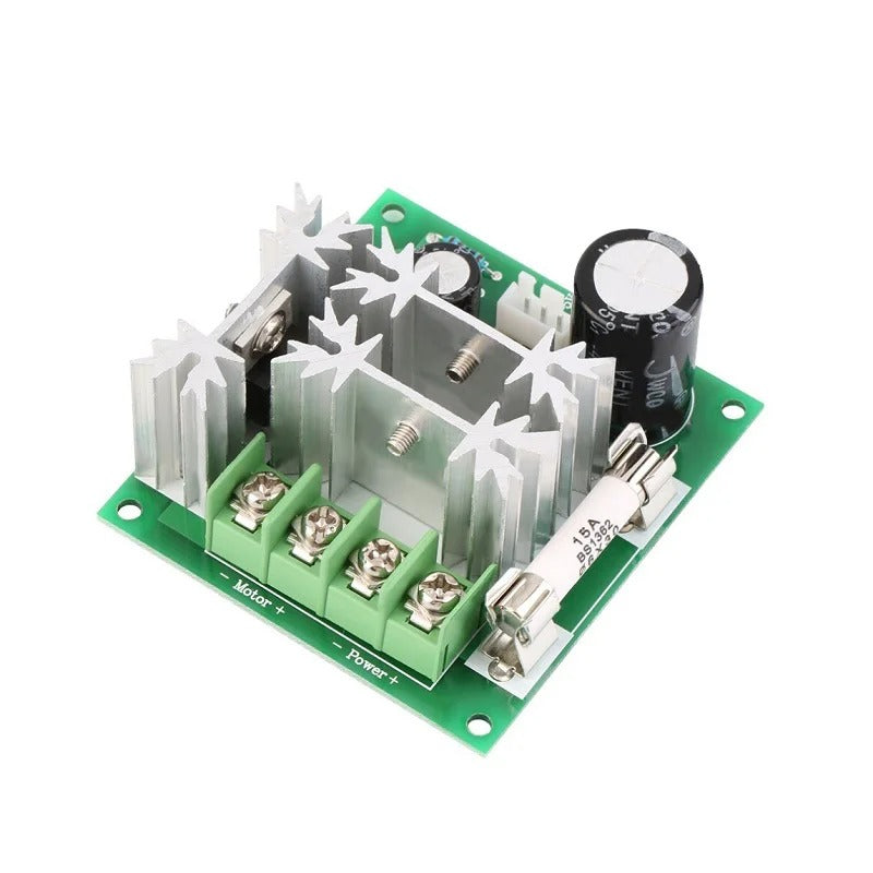 PWM Variable Speed Control Switch: DC Motor Governor, 6V-90V, 15A