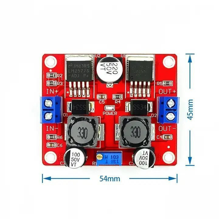 DC-DC Adjustable Step-Up and Step-Down Power Supply Module: LM2596S & LM2577S