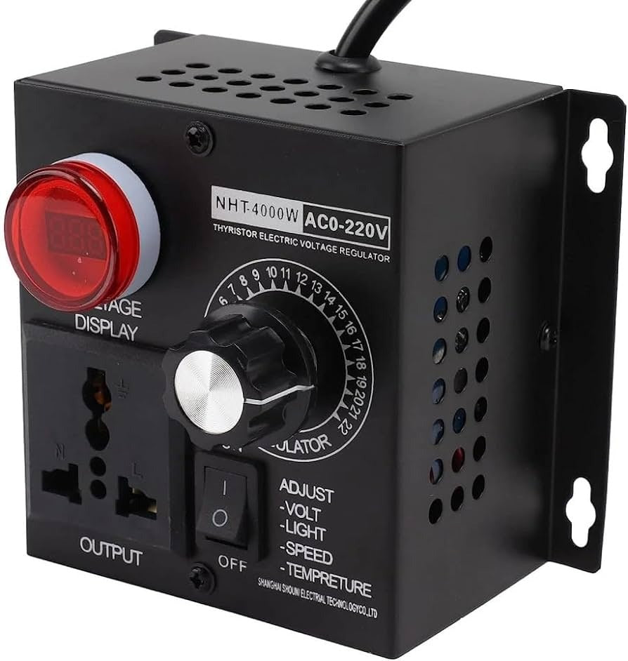 NHT-4000W Electronic Variable Voltage Regulator: AC 220V, Speed Motor Fan Control Controller (4000W)