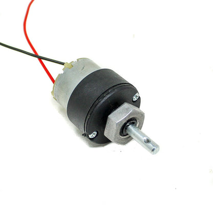 12V DC Geared Motor - Center Shaft, 10 RPM